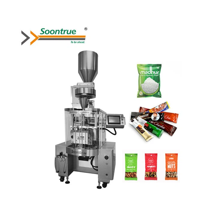 Máquina de embalaje vertical de llenado de bolsas de sobres pequeños, máquina automática de envasado de jugo / café / leche en polvo
